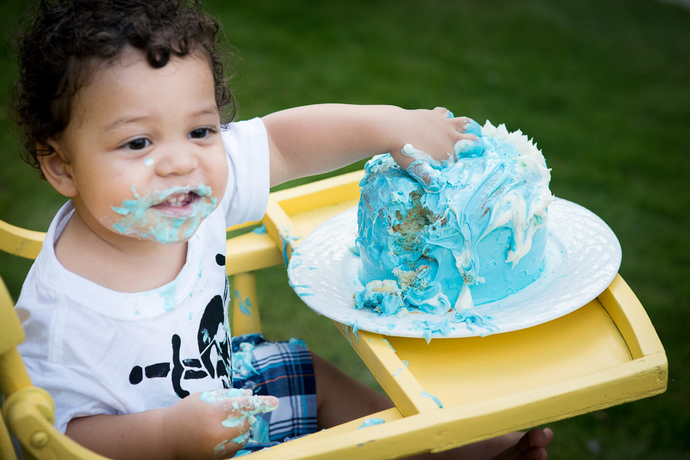 Pirate first birthday cake smash session with austin texas photographer EP Photography